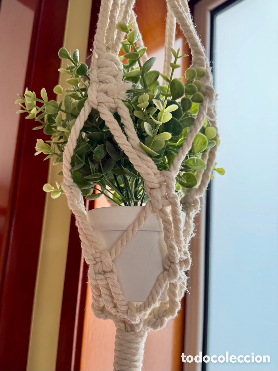 Segunda mano: CESTA COLGANTE DE MACRAM&Eacute; - Foto 2