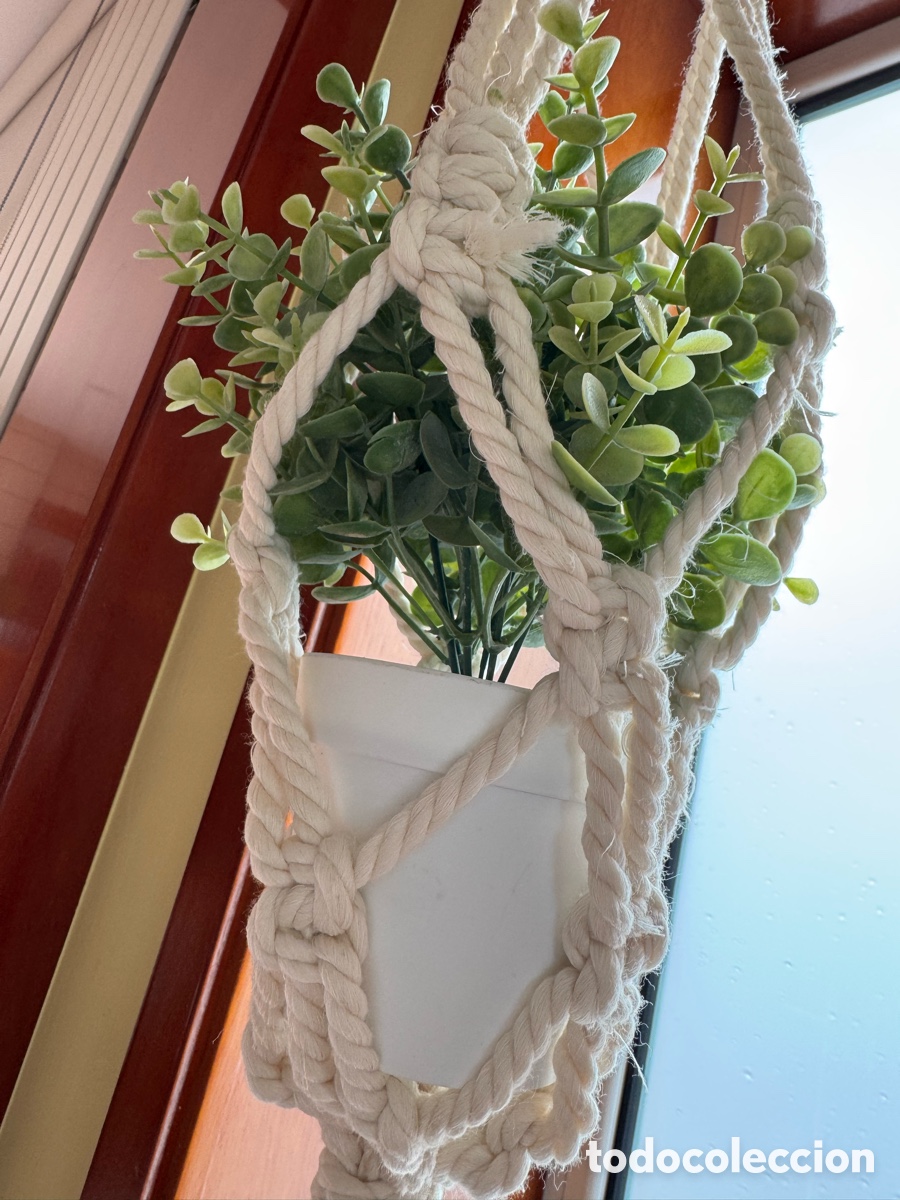 Segunda mano: CESTA COLGANTE DE MACRAM&Eacute; - Foto 4
