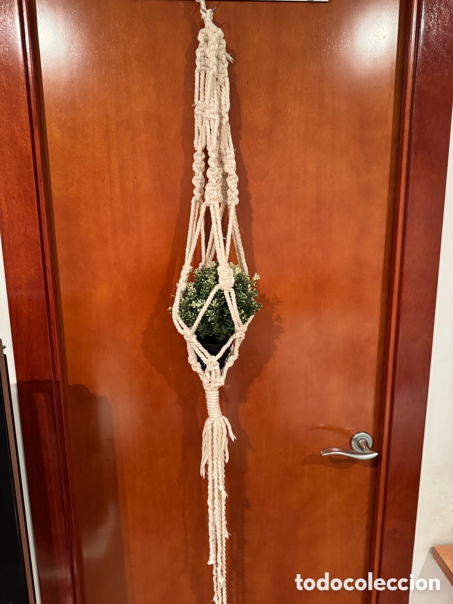 Segunda mano: CESTA COLGANTE DE MACRAM&Eacute; - Foto 5