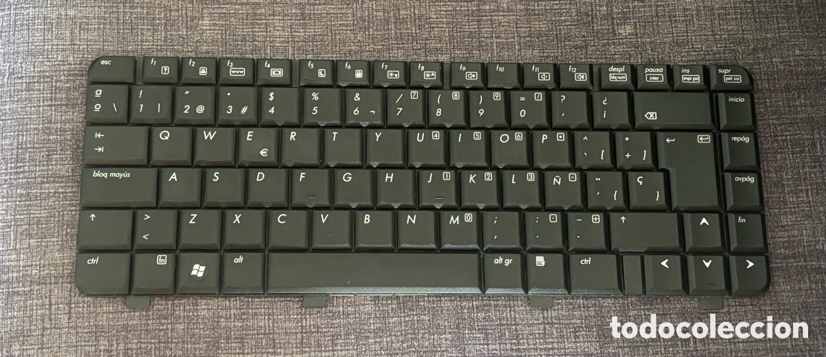 Segunda Mano: Teclado Original HP Compaq Espa&ntilde;ol SPN 455264-071 Spares 456624-071 Negro