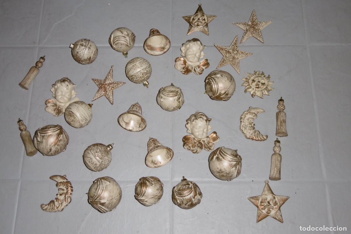 Segunda Mano: LOTE DE ADORNOS DE NAVIDAD ROCOCO ANTIGUOS