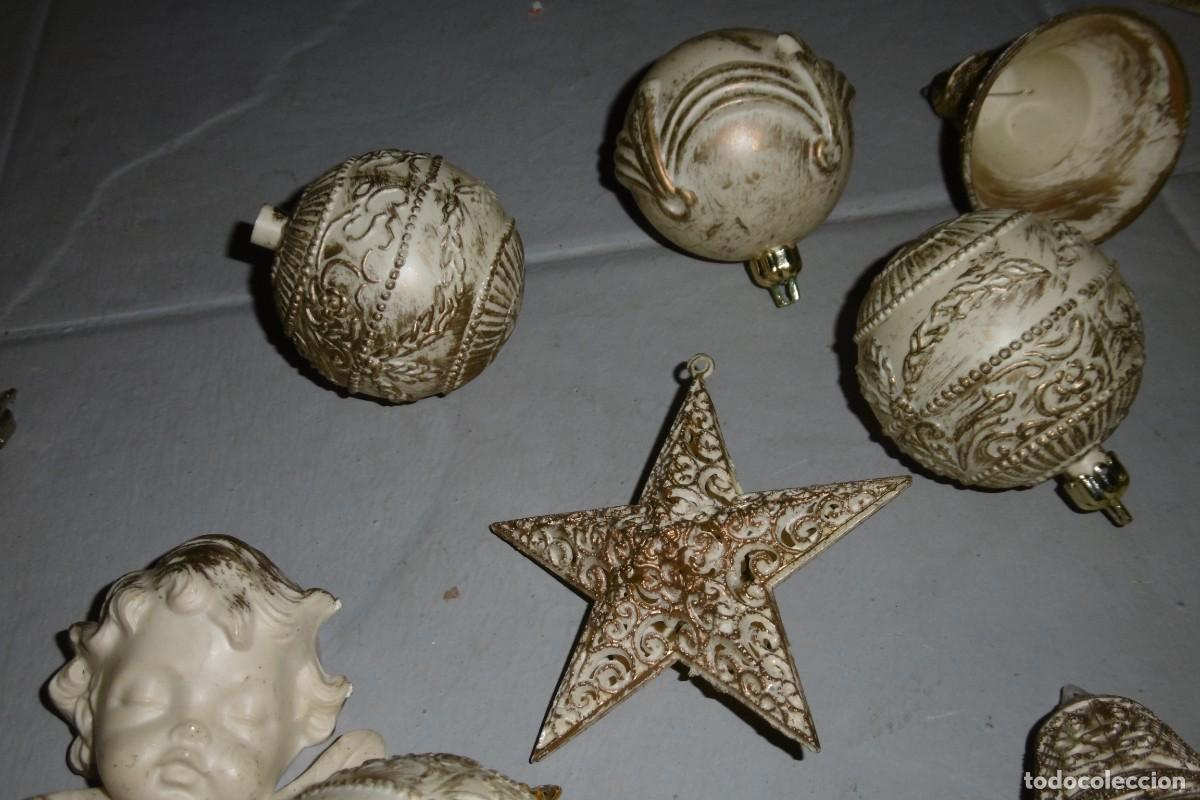 Segunda mano: LOTE DE ADORNOS DE NAVIDAD ROCOCO ANTIGUOS - Foto 3