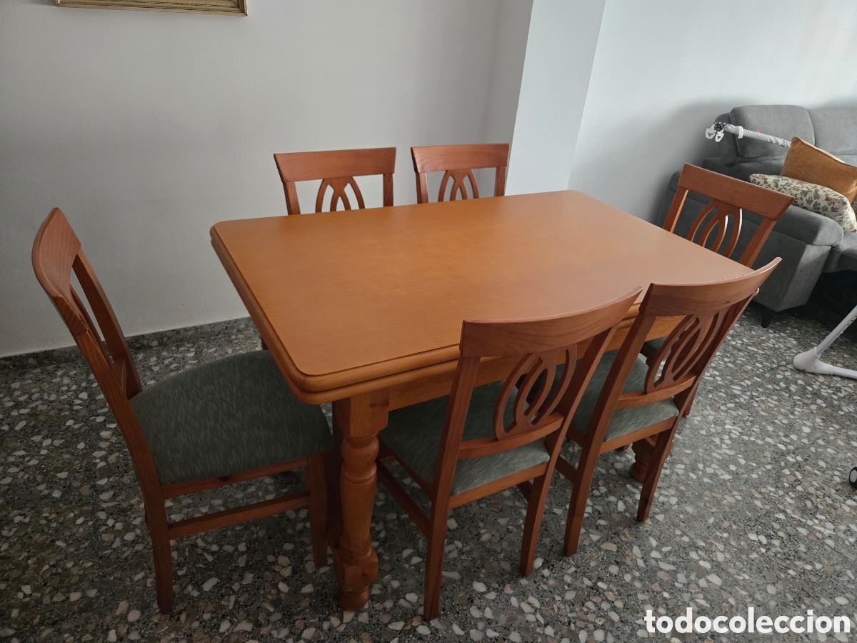 Segunda mano: Mesa extraible con 6 sillas - Foto 2