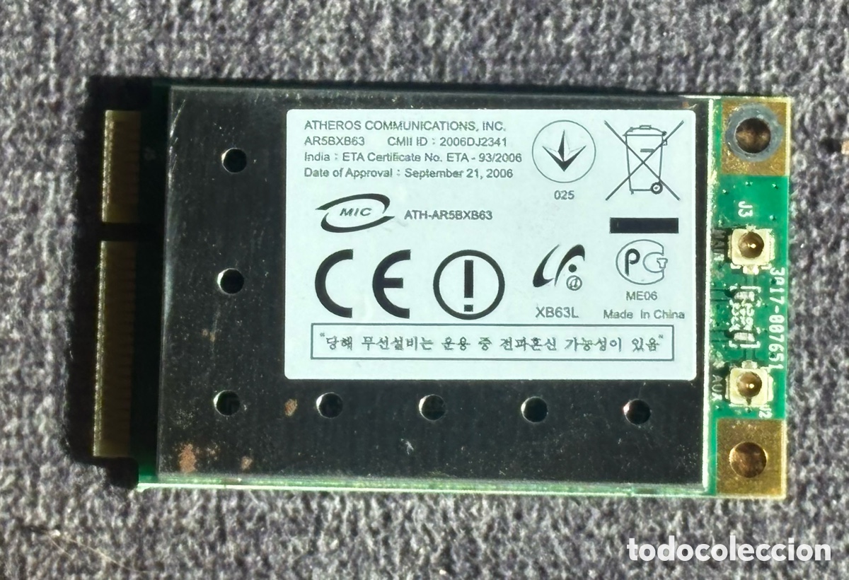 Segunda Mano: Tarjeta WiFi Mini PCIe Atheros AR5BXB63 AR5B93 802.11bg Laptop Inal&aacute;mbrica