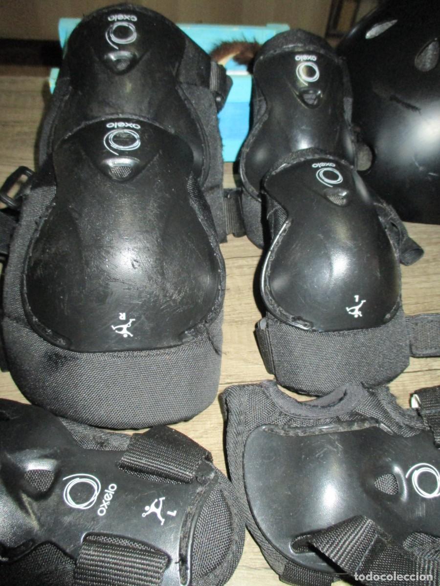 Segunda Mano: 450- Pack Seguridad Patinaje Oxelo (Casco M + Protecciones XS + Bolsa)