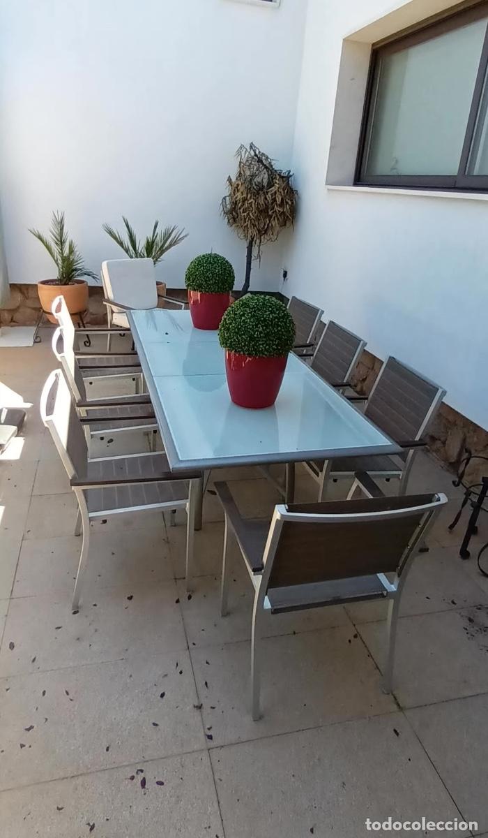 Segunda Mano: Mesa Comedor Exterior El Corte Ingl&eacute;s + 8 Sillas