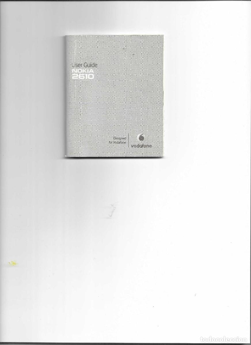 Segunda Mano: MANUAL DE USUARIO VODAFONE - TELEFONO MOVIL NOKIA 2610 - EN ESPA&Ntilde;OL