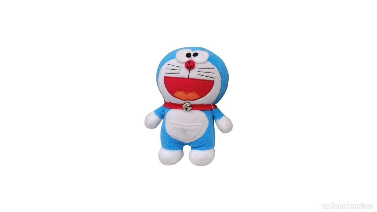 Seconda Mano: Peluche de Doraemon &ndash; Boca Abierta y Cascabel Plateado &ndash; Juguete Vintage &ndash; Muy Raro