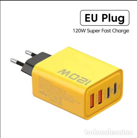 Segunda Mano: Cargador USB C PD de 4 puertos carga r&aacute;pida 3,0 tipo C cargadores de tel&eacute;fono USB