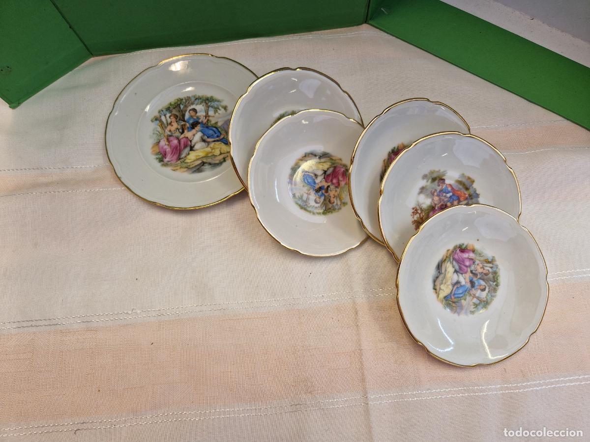 Segunda Mano: 6 BONITOS PLATOS EN CERAMICA. MEDIDA 12*12. MUJERES