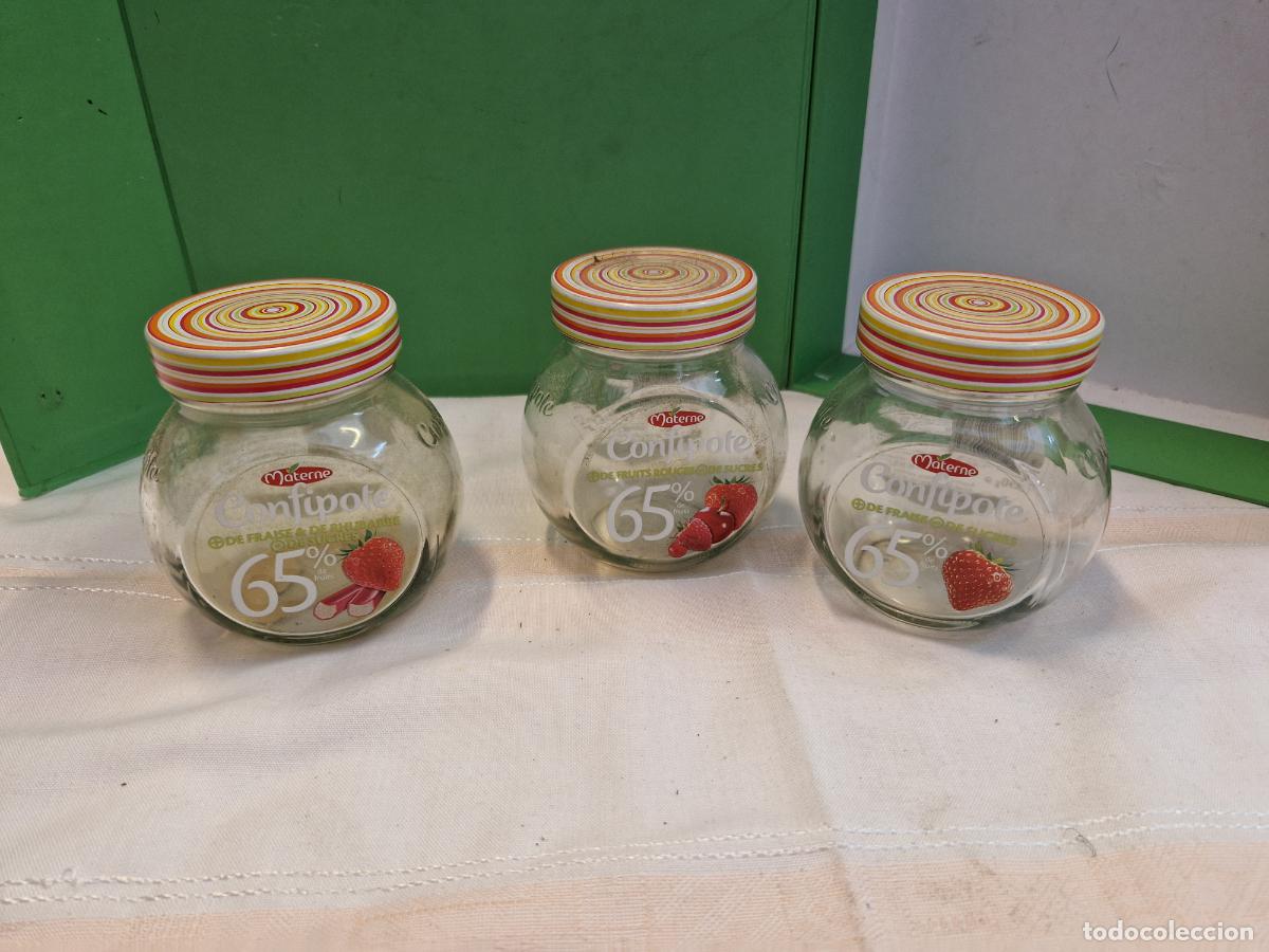 Segunda mano: 3 BONITOS RECIPIENTES DE CRISTAL PARA CONDIMENTOS. - Foto 1