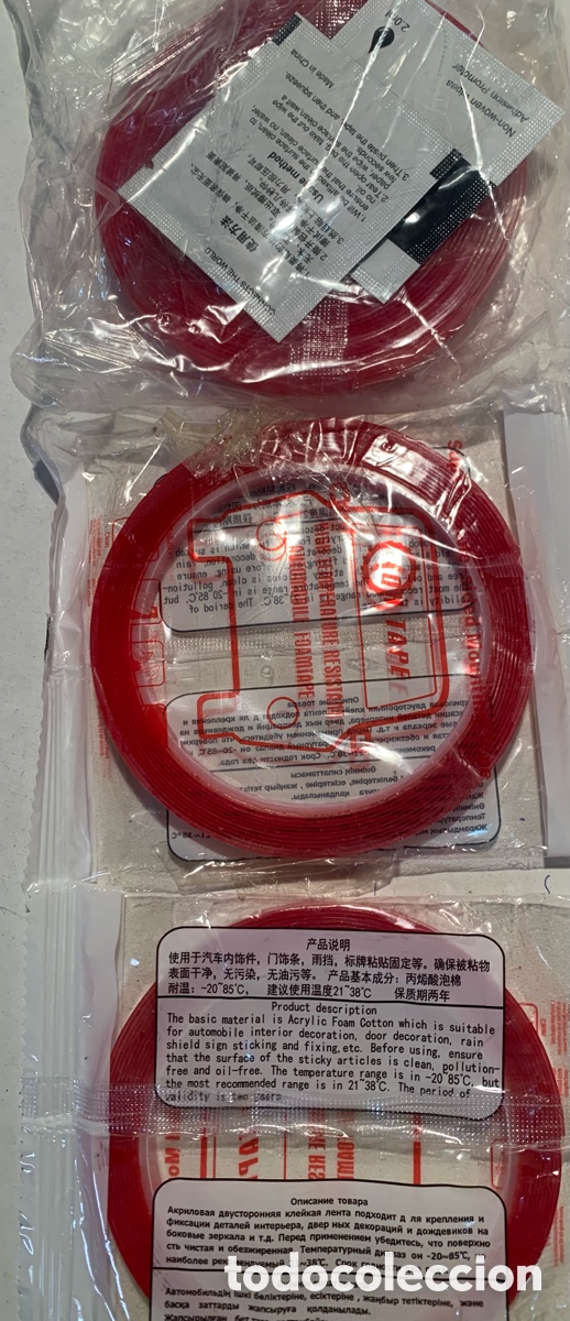 Segunda Mano: 3 Rollos Cinta de Butilo Roja 0,5 ctms Grueso Ranuras Puertas