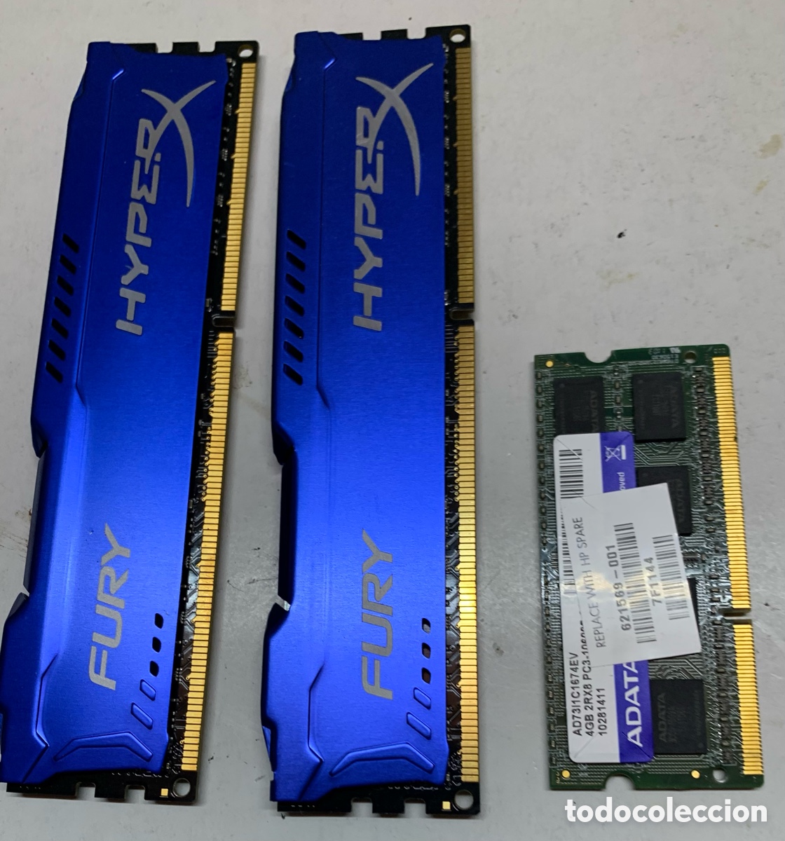 Segunda Mano: 2 Placas de 4 Megas Memoria Ram 1 Placa de 1 Mega Memoria Ram ordenador