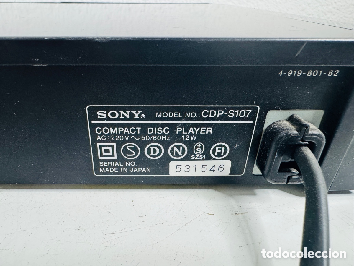 Segunda mano: Sony CDP S107 CD Digital Compact Disc Player 20 Bits 1989 No Funciona - Foto 12