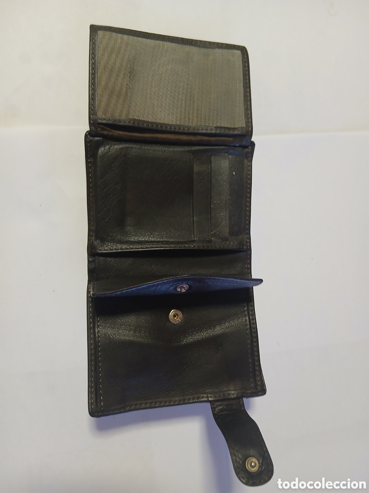 Segunda mano: Cartera/Billetera de Cuero con monedero y varios compartimientos - Foto 3
