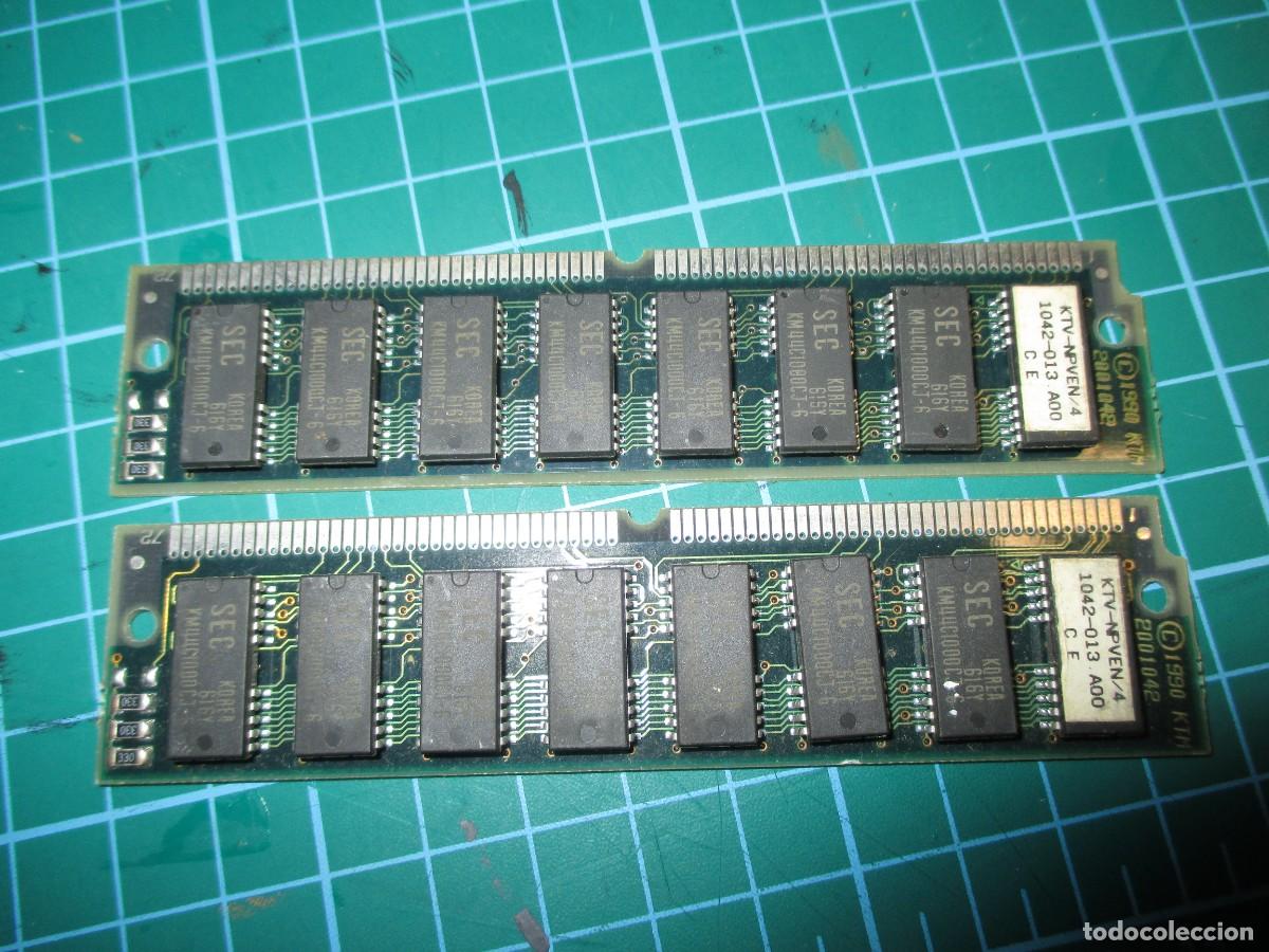 Second-Hand: 543- Pareja de Memorias RAM Vintage Kingston SIMM 72 Pines 512MB cada una