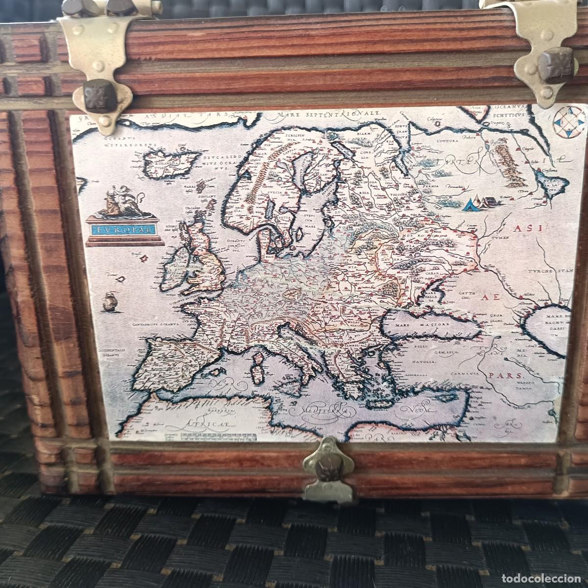 Segunda mano: COFRE MADERA CON MAPA EUROPA - Foto 2