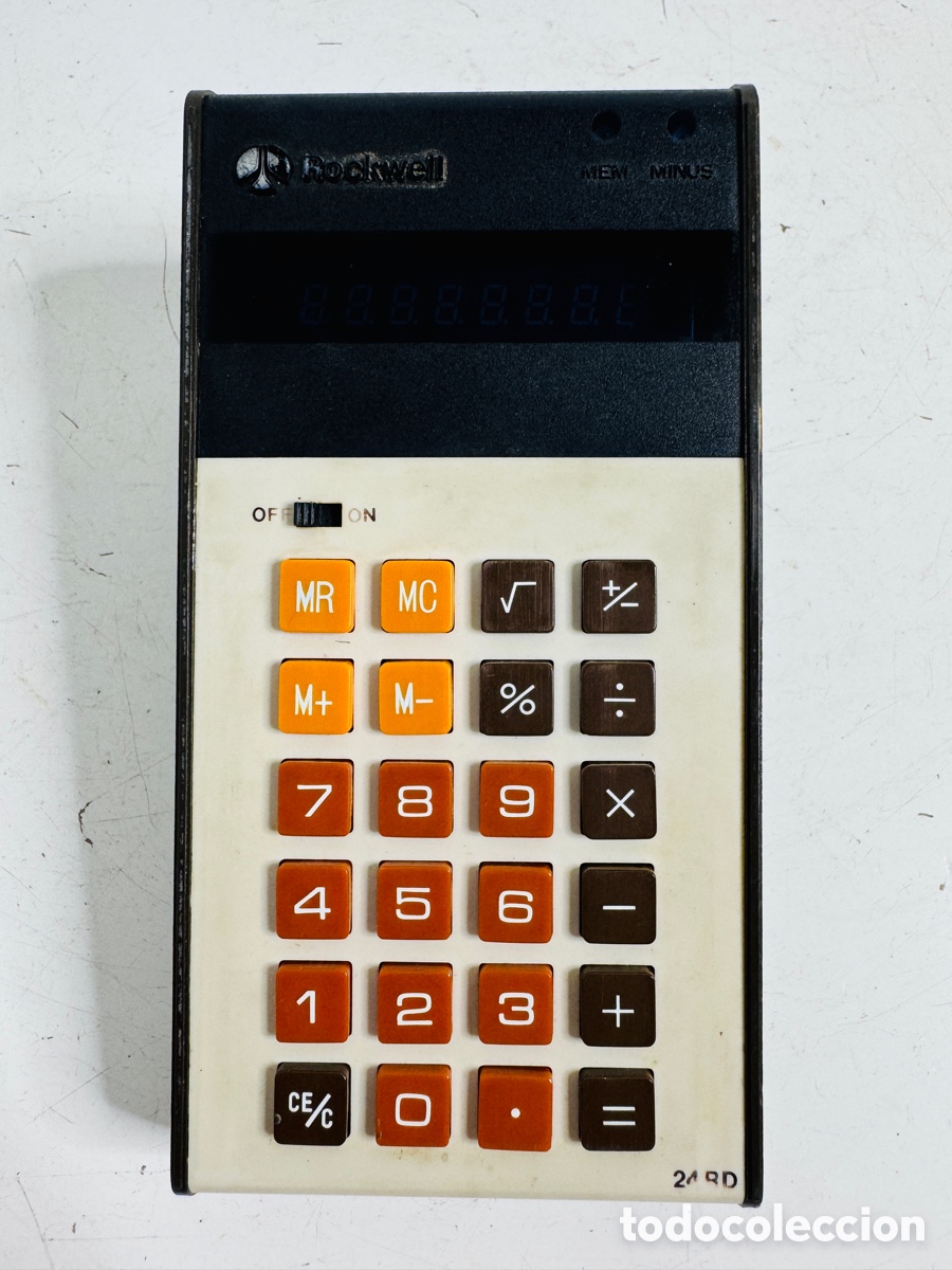Segunda mano: Vintage Rockwell 24RD Green LED Display Electronic Calculator - Foto 6