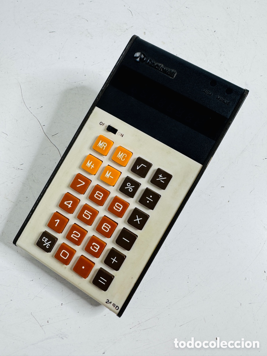 Segunda mano: Vintage Rockwell 24RD Green LED Display Electronic Calculator - Foto 8