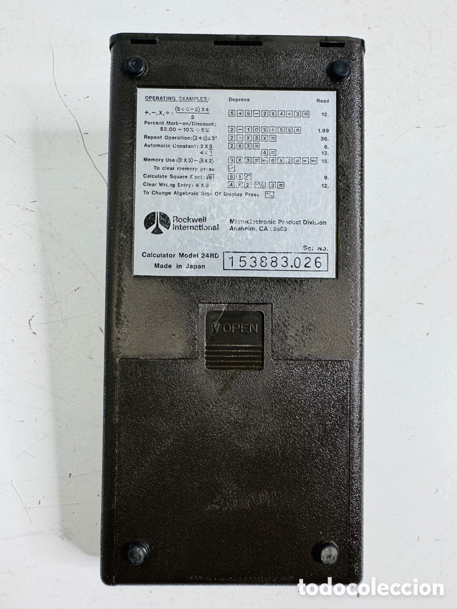 Segunda mano: Vintage Rockwell 24RD Green LED Display Electronic Calculator - Foto 10