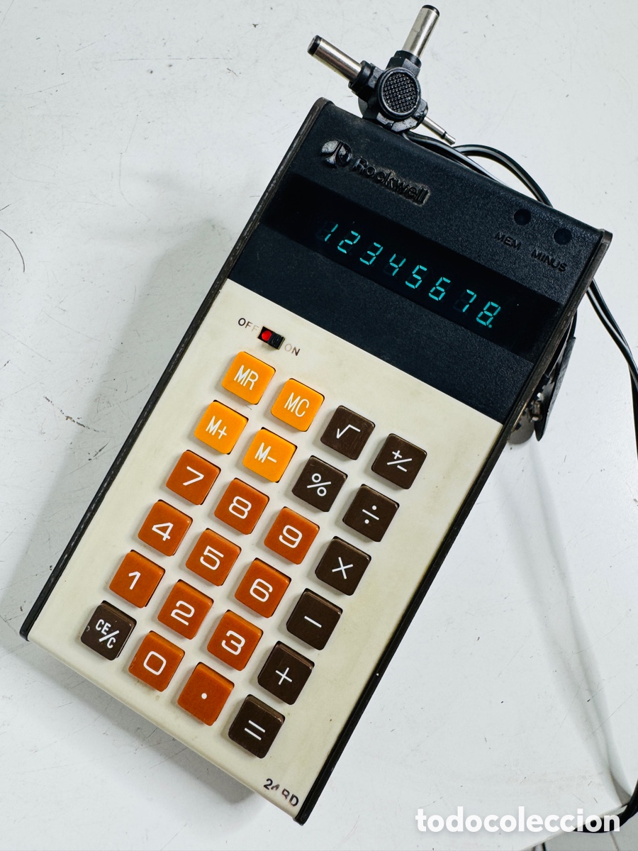 Segunda mano: Vintage Rockwell 24RD Green LED Display Electronic Calculator - Foto 12