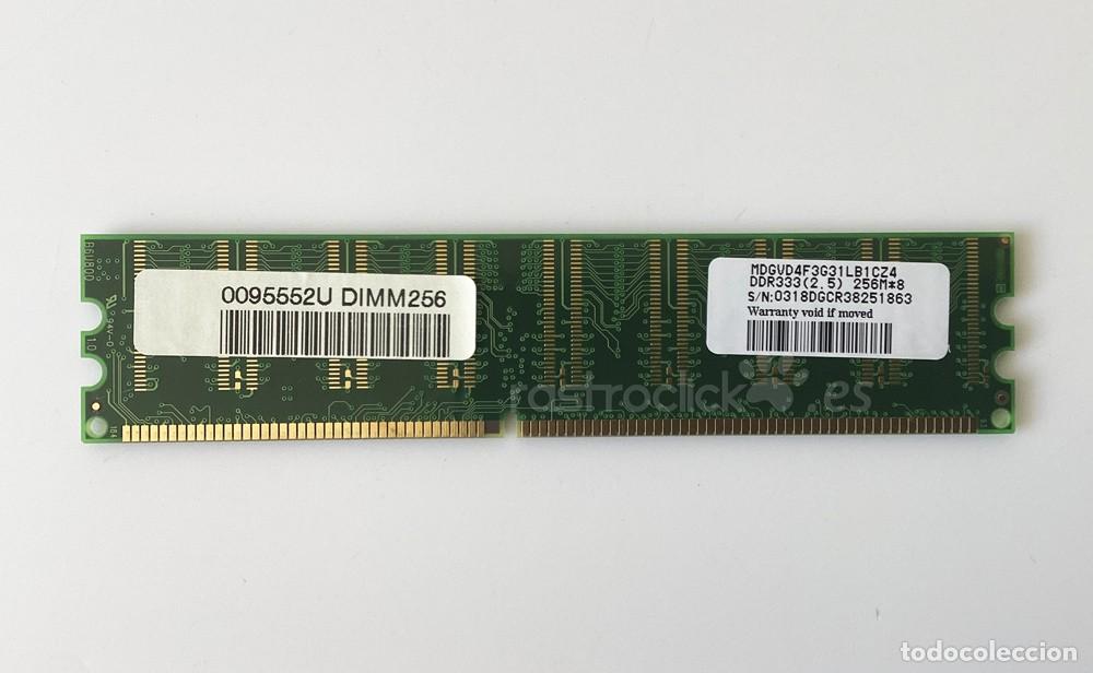 Segunda mano: M&oacute;dulo de memoria DDR VData 256MB MDGVD4F3G31LB1CZ4 - Foto 1