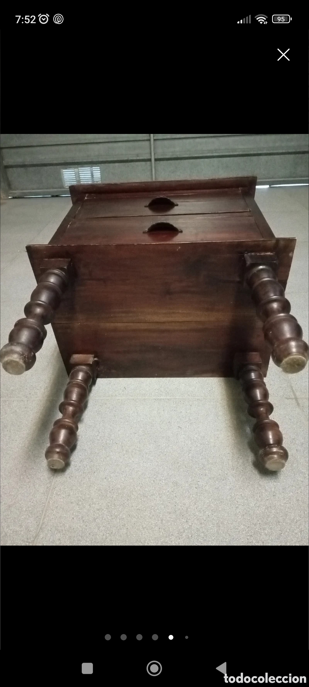 Segunda mano: Mesita de noche estilo rustico marr&oacute;n oscuro - Foto 7
