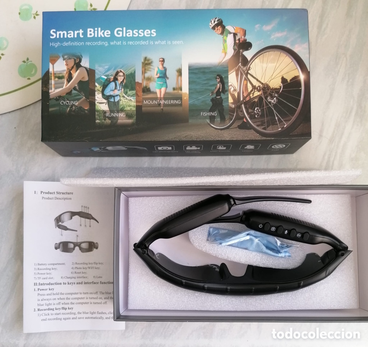 Segunda Mano: Gafas de Sol Inteligentes Smart Bike Glasses C&aacute;mara FHD V&iacute;deo Foto Deportivas