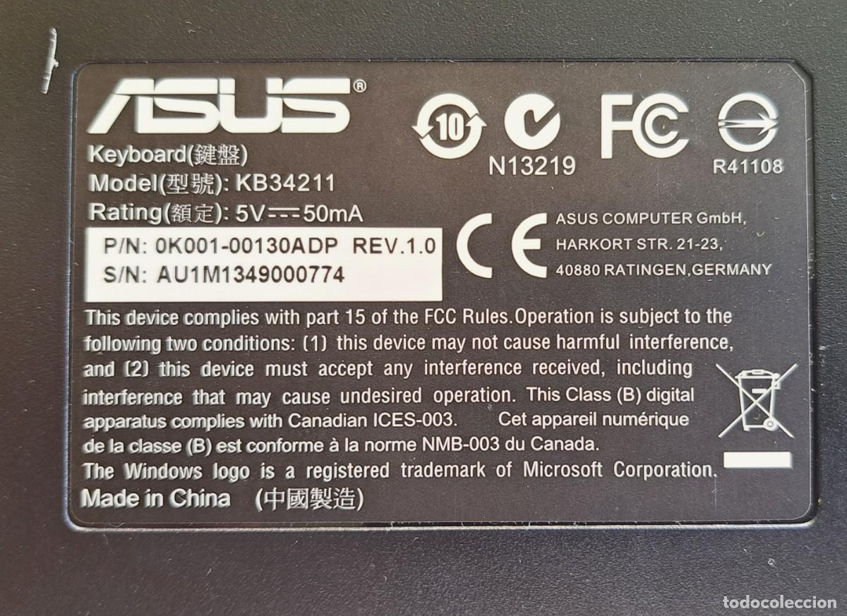 Segunda mano: TECLADO ASUS KB34211 USB, SIN USAR NUNCA. - Foto 6