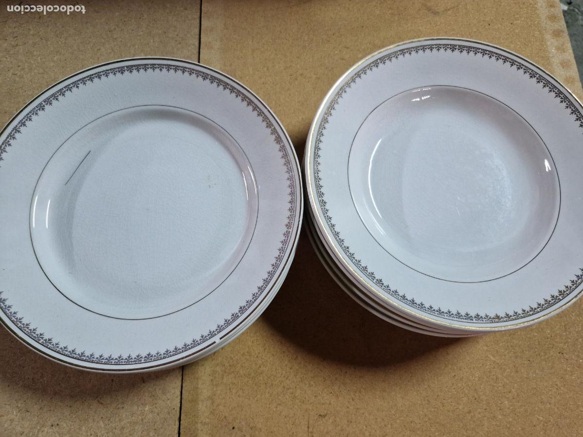 Segunda Mano: 9 BONITOS PLATOS DE PORCELANA. MEDIDA 23*24CM