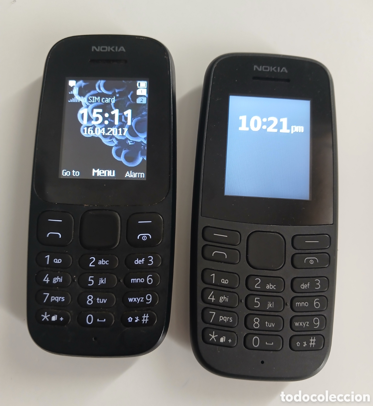 Segunda Mano: Pareja de Nokia 105 Modelo TA-1034 Dual SIM - Negro - Buen Estado - Modelo TA 1034