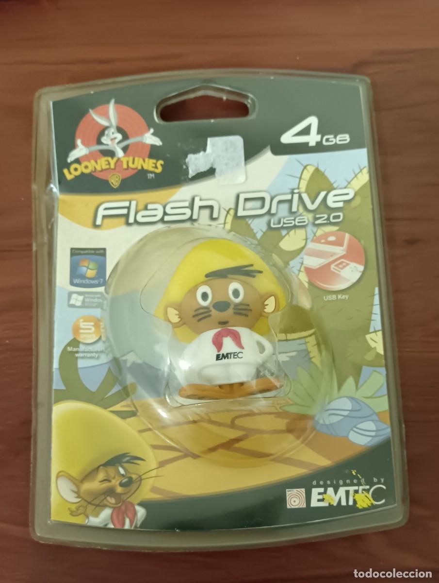 Segunda Mano: FLASH DRIVE USB 2.0 LOONEY TUNES 4GB EMTEC SIN DESPRECINTAR