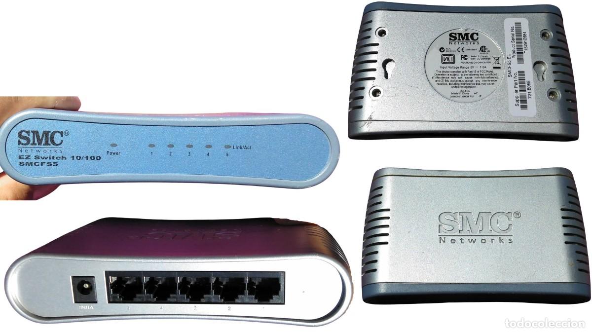 Segunda M&atilde;o: SWITCH DE RED SMC NETWORKS EZ SWITCH 10/100 - MODELO SMCFS5 EU - 5 PUERTOS RJ45 - 2000-2005