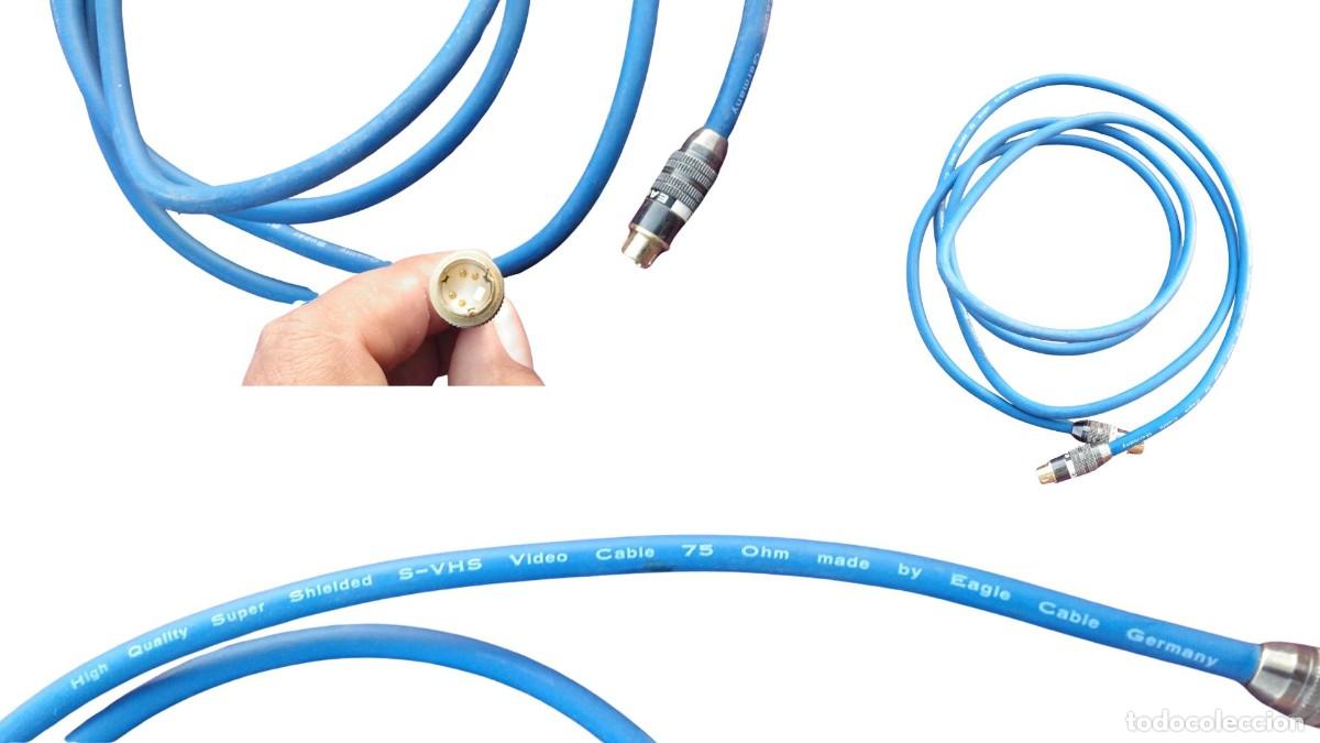 Segunda mano: CABLE S-VHS VIDEO 75 OHM SUPER SHIELDED - EAGLE CABLE GERMANY - CONECTOR DIN 4 PIN S-VIDEO + RCA - Foto 1