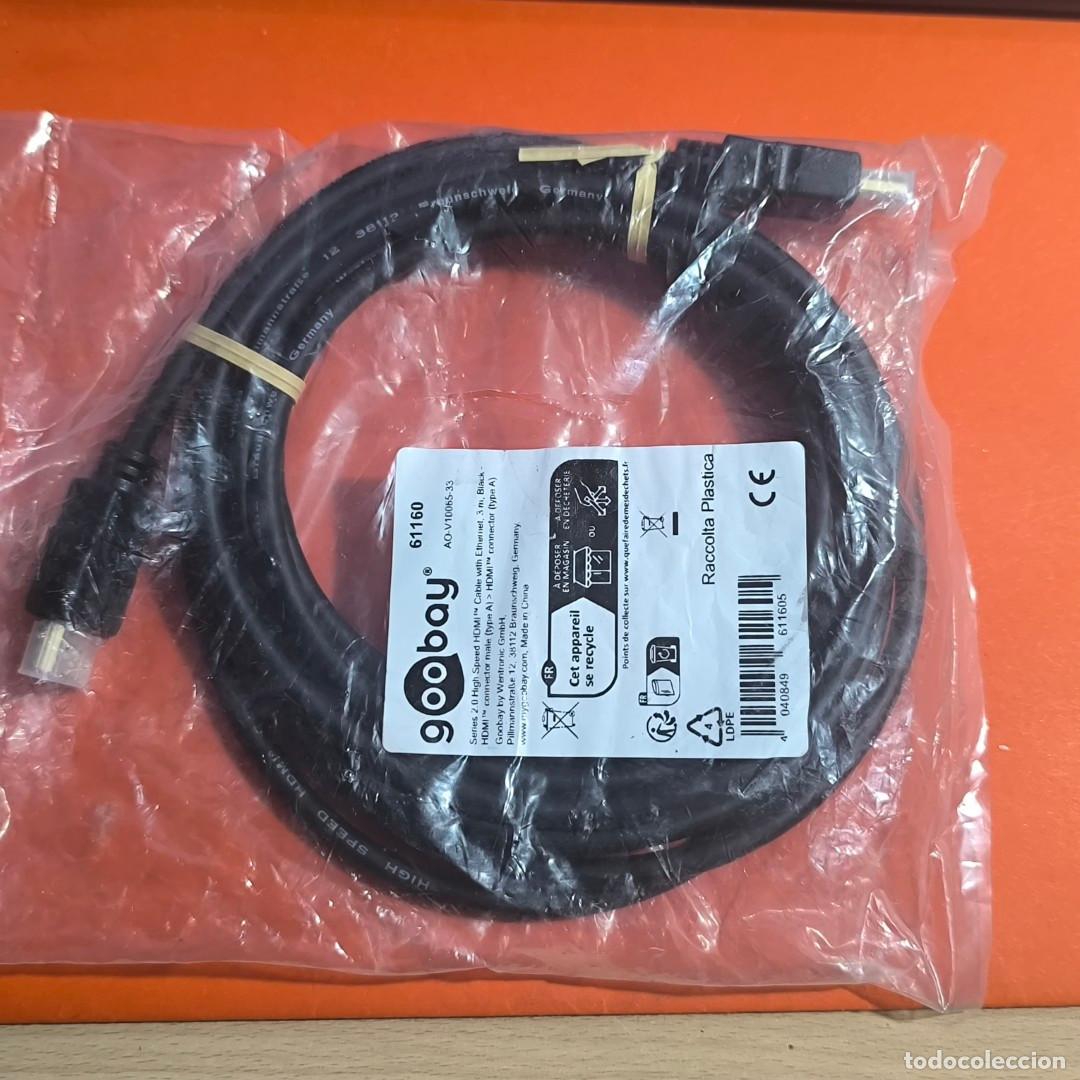 Segunda Mano: 001486INF-cable HDMI high speed con ethernet- 3 metros - goobay