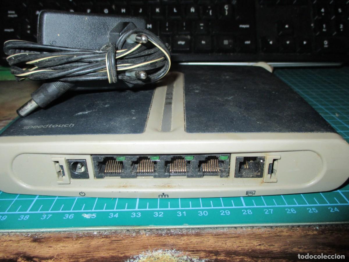 Segunda mano: 686- M&oacute;dem Router ADSL Thomson SpeedTouch 510 + Transformador 12V - Foto 2