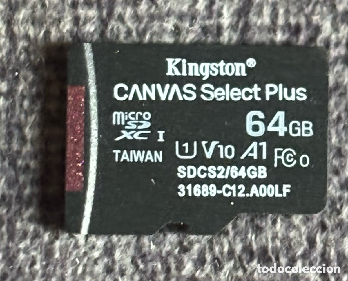 Segunda Mano: Tarjeta de Memoria MicroSDXC Kingston Canvas Select Plus 64GB Clase 10 A1 U1