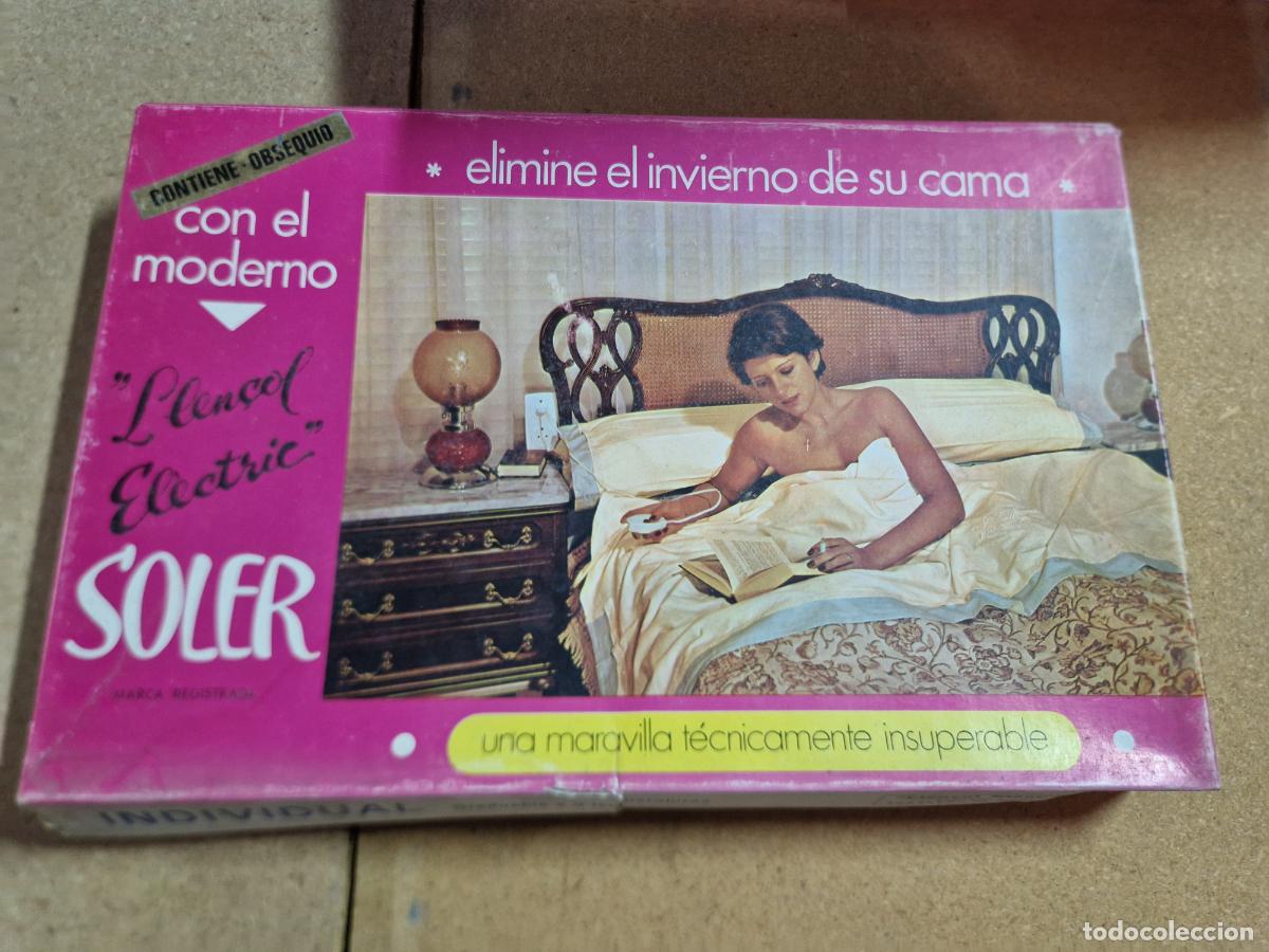 Segunda Mano: BONITA MANTA TERMICA ELECTRICA. VINTAGE. CAMA INDIVIDUAL.