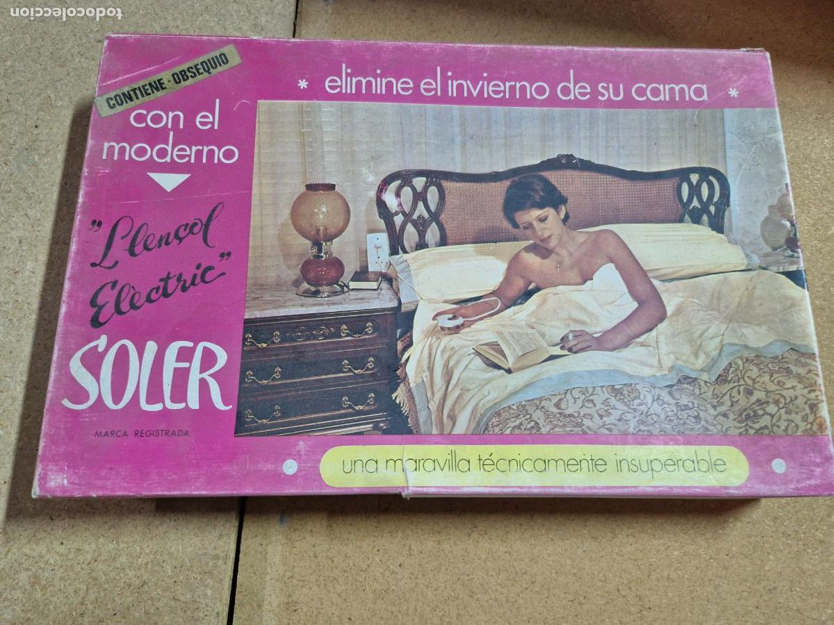 Segunda Mano: BONITA MANTA TERMICA ELECTRICA. VINTAGE. CAMA INDIVIDUAL.