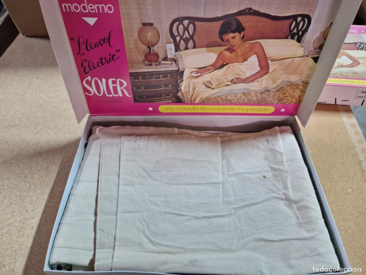 Segunda Mano: BONITA MANTA TERMICA ELECTRICA. VINTAGE. CAMA INDIVIDUAL.