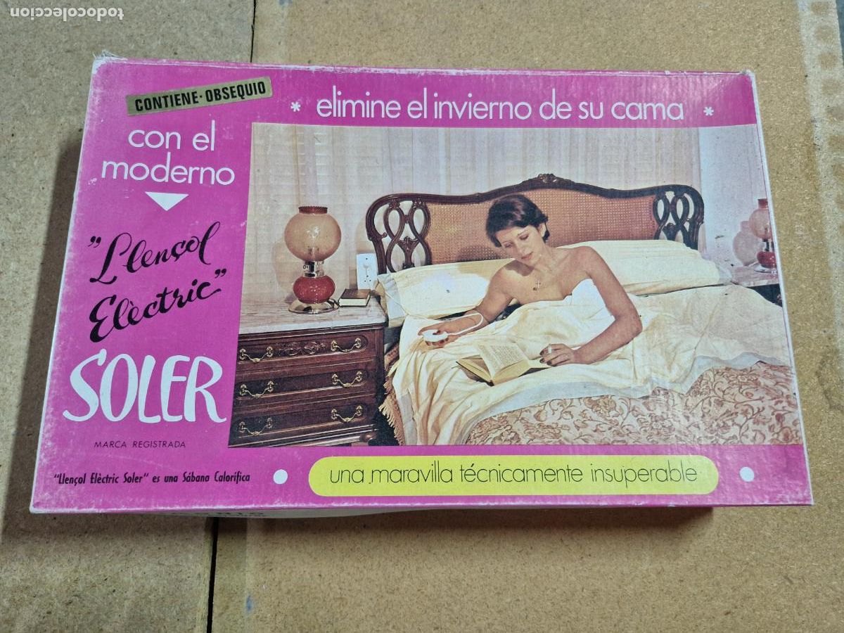 Segunda Mano: BONITA MANTA TERMICA ELECTRICA. VINTAGE. CAMA MATRIMONIO