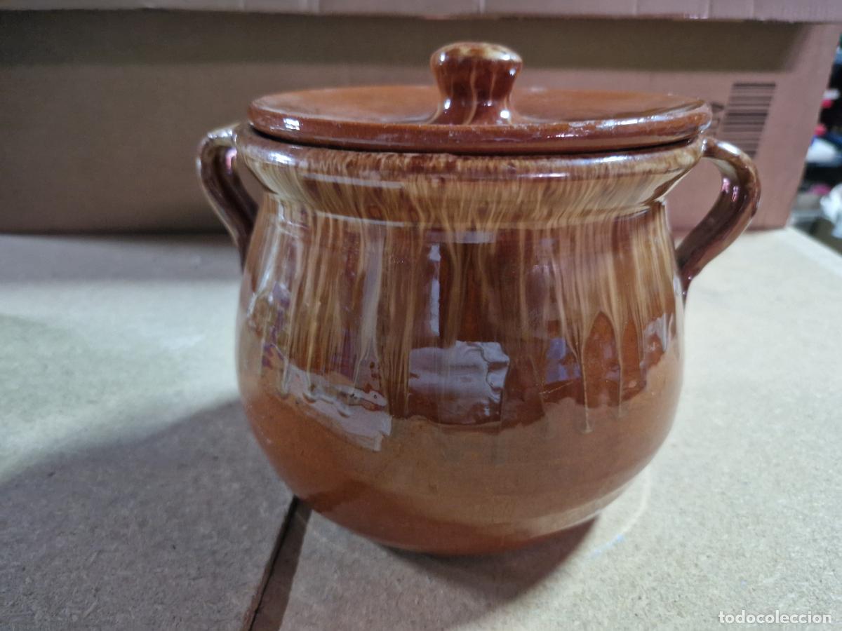 Segunda Mano: BONITO RECIPIENTE SOPERO DE CERAMICA. COLOR CAFE.