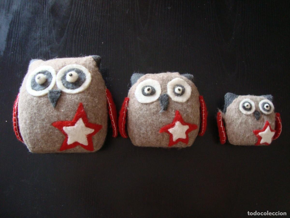 Segunda Mano: BUHOS DE TELA PARA DECORACI&Oacute;N