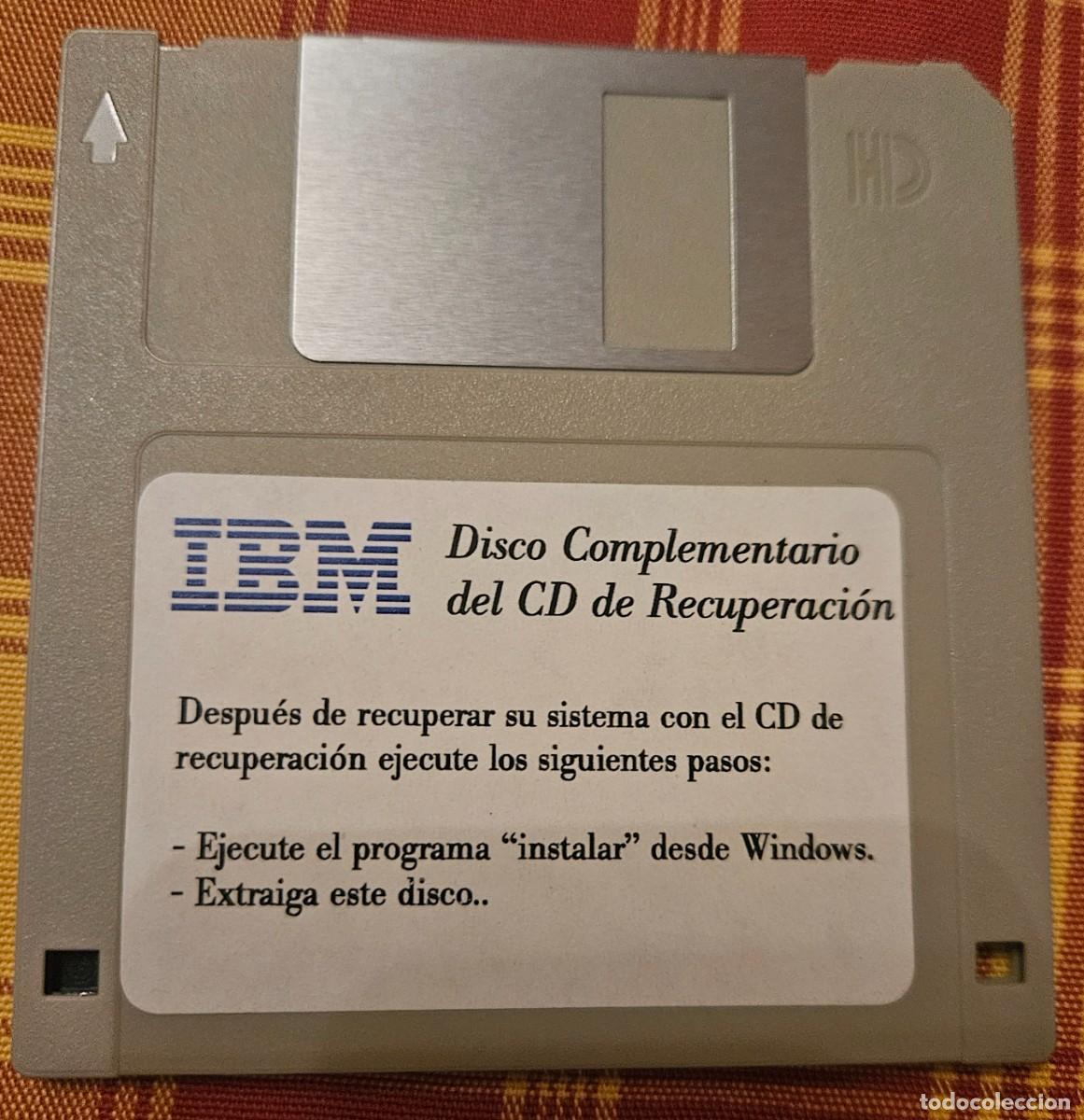 Segunda mano: Disquete disco complementario de CD recuperaci&oacute;n IBM windows software microsoft 3.5 disk disquette - Foto 1