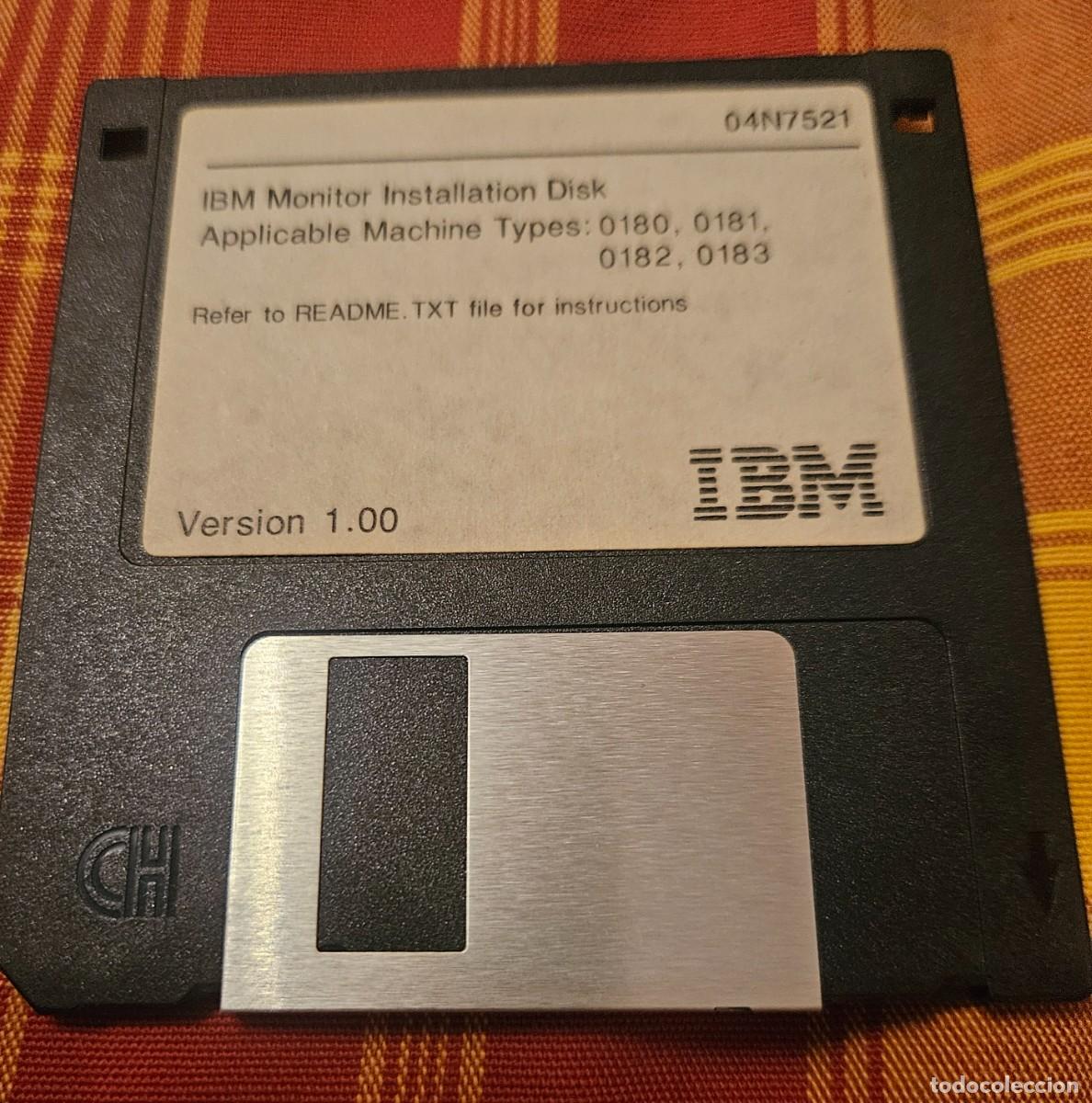 Segunda Mano: IBM Monitor Installation Disk Machine Types 0180 0181 0182 0183 instalaci&oacute;n diskette disquete 3.5