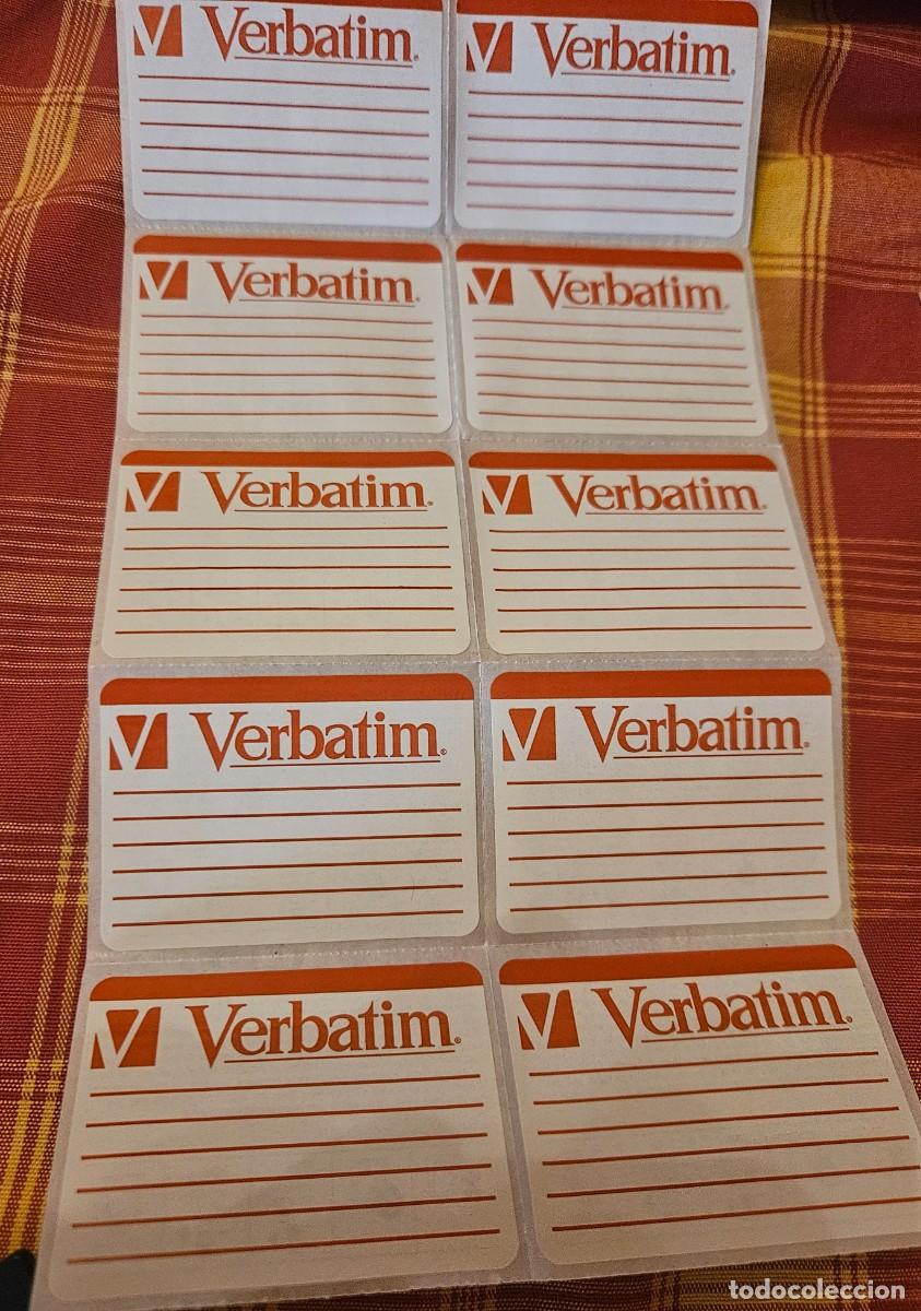 Segunda Mano: Lote 10 pegatinas adhesivos para Disquette Verbatim 3.5 Disk Disco Diskette
