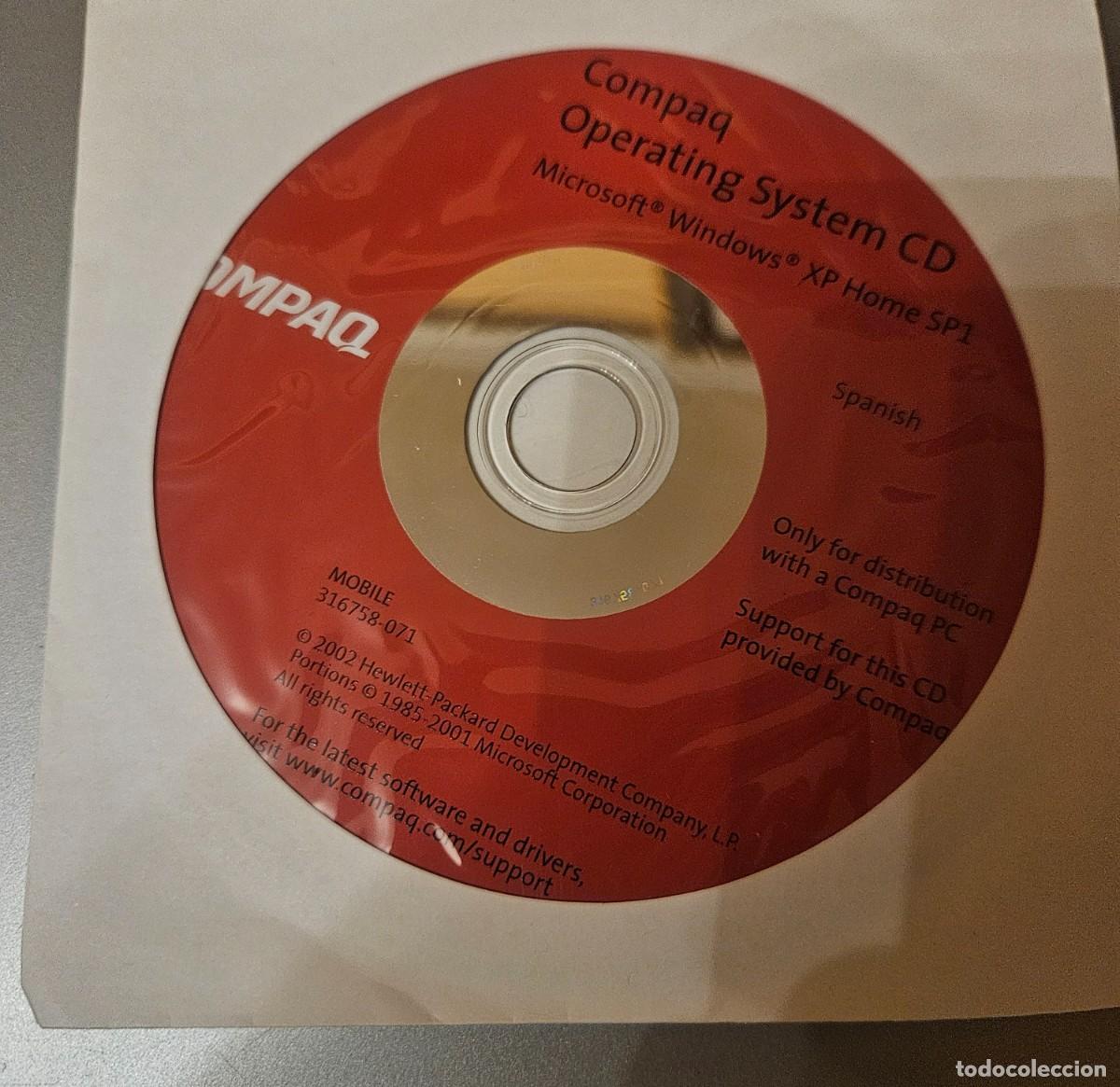 Segunda Mano: Compaq Operating System CD Microsoft Windows XP Home SP1 instalaci&oacute;n sistema operativo 2002