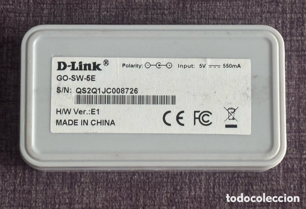 Segunda Mano: Switch D-Link GO-SW-5E 10/100 Mbps de 5 Puertos RJ45 Fast Ethernet + Alimentador