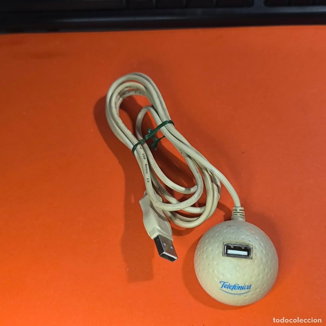 Segunda Mano: 001478INF-cable alargador de peana USB- Telef&oacute;nica, forma pelota de golf. -1,4 m
