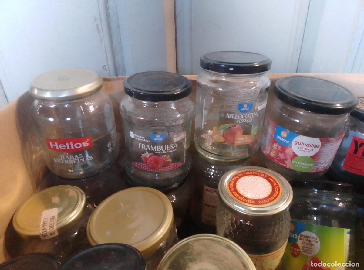 Segunda mano: Lote 42 frascos, tarros, botes de mermelada, conservas, peque&ntilde;os 350 gr. Aprox. Cristal con tapa